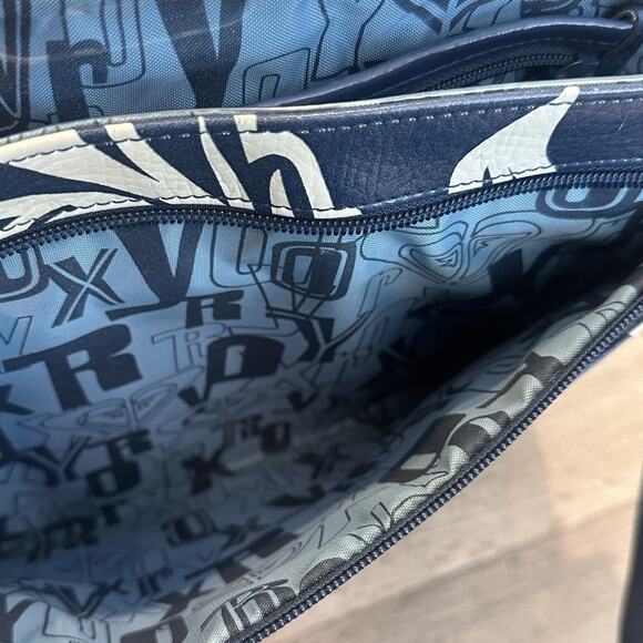 Vintage Roxy Y2K 2000s Hawaiian Floral Print Messenger Bag Crossbody EUC RARE - Picture 11 of 12